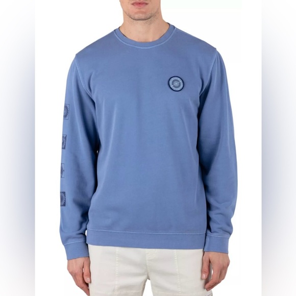 Men’s Hurley Naturals Crewneck Sweatshirt – Shoreline Blue Large NEW With Tags - Picture 3 of 6